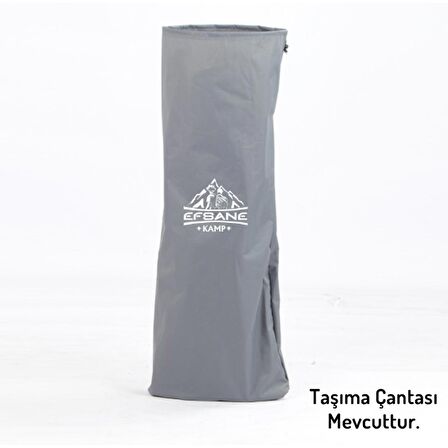 EFSANE KAMP - Konfor Ultralight Kampet Portatif Kamp Yatağı Gri -  190x68x35cm