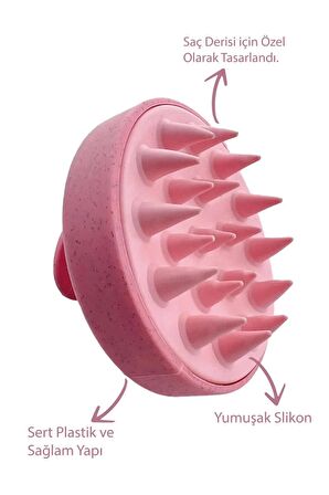 Saç Bakım Fırçası, Saç Derisine Masaj Yapan Şampuan Tarağı, Duş Fırçası Slikon Saç Masaj Tarağı