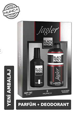 Jagler Orjinal Black Magic EDT Parfüm 75ml ve 150ml Deo Set 