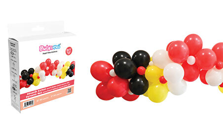 Balon Dekorasyon seti  Dinamik Kırmızı Erkek-veya Kız Çocuk Temalı doğum günü parti seti 70 balon+ balon yapıştırıcı +balon zincirli set