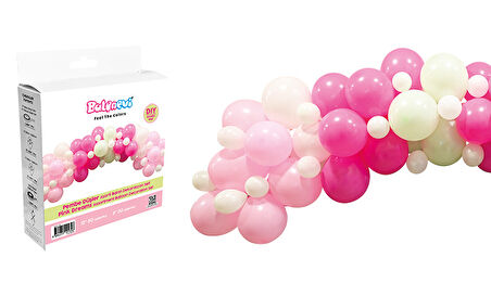 Balon Dekorasyon seti PEMBE.DÜŞLE 70bal+zinc+yapış