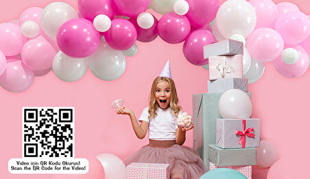 Balon Dekorasyon seti PEMBE.DÜŞLE 70bal+zinc+yapış