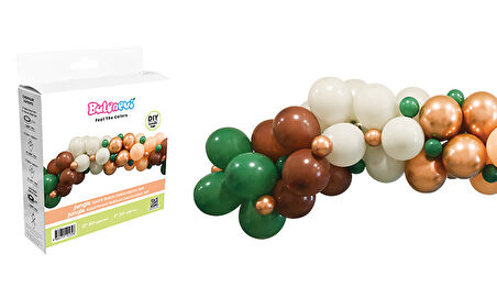 Balon Dekorasyon seti Jungle Orman temalı doğum günü parti seti 70 balon+ balon yapıştırıcı +balon zincirli set