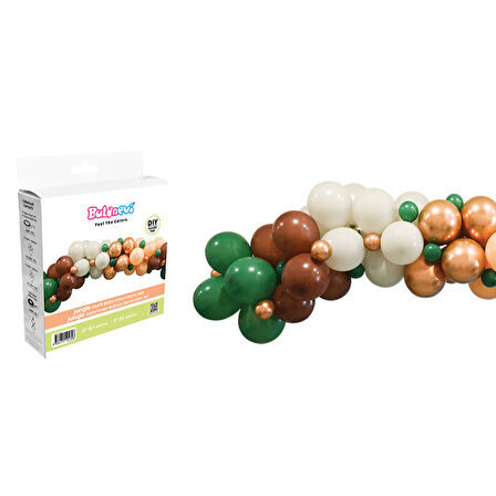 Balon Dekorasyon seti Jungle Orman temalı doğum günü parti seti 70 balon+ balon yapıştırıcı +balon zincirli set