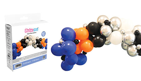 Balon Dekorasyon seti  Uzay Temalı Erkek ve Kız Çocuk Temalı doğum günü parti seti 70 balon+ balon yapıştırıcı +balon zincirli set