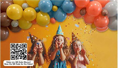 BALON DEKORANSYONU 3 LÜ SET RETRO SET 70'Lİ