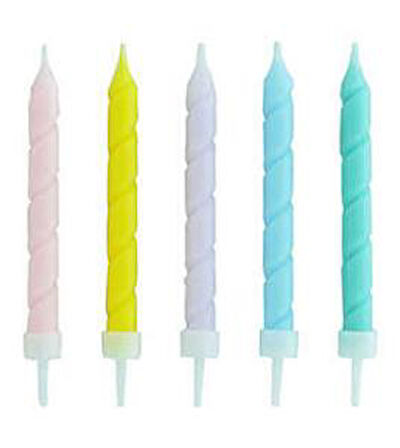 MUM PASTEL MAKARON SPIRAL RENGARENK 10 ADET