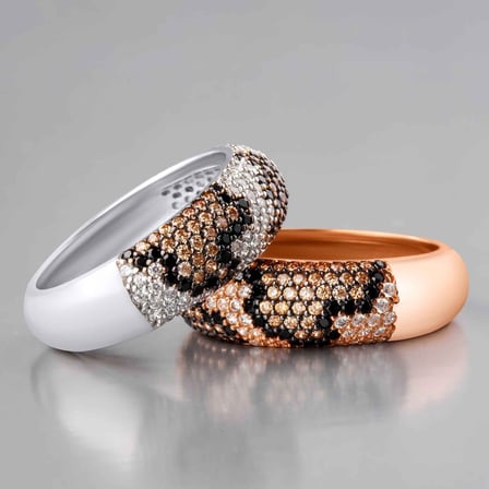 Leopard Pave Yüzük | Rodyum Kaplama (925 Ayar Gümüş Üzerine), Zirconium