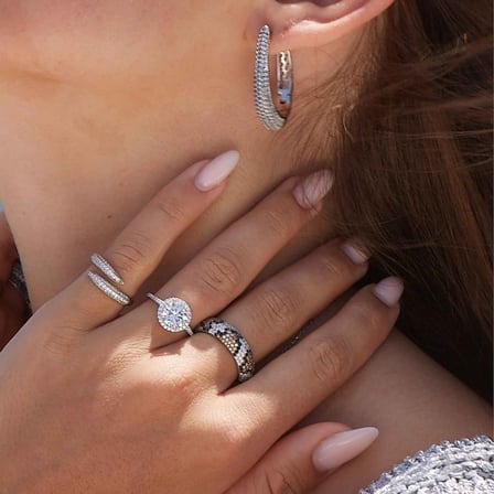 Leopard Pave Yüzük | Rodyum Kaplama (925 Ayar Gümüş Üzerine), Zirconium