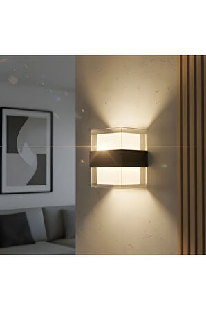 KDA734 DEKORATİF LED APLİK 10W 900 Lümen ABS - Gün Işığı