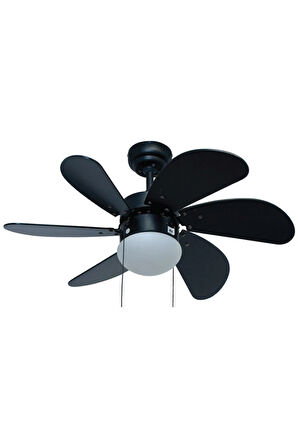 KCF279 DEKORATİF TAVAN VANTİ 60W 30"SİYAH AHSAP TAVAN VANTİLATÖR -Siyah - Ahşap