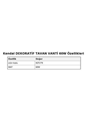 KCF279 DEKORATİF TAVAN VANTİ 60W 30"SİYAH AHSAP TAVAN VANTİLATÖR -Siyah - Ahşap