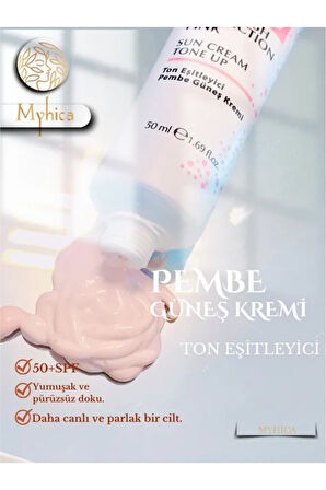 MYHİCA SPF 50+ TON EŞİTLEYİCİ PEMBE GÜNEŞ KREMİ 50 ML