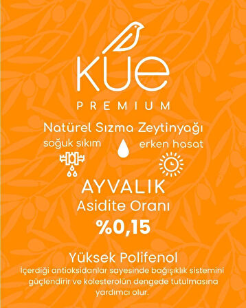 KUE Premium Erken Hasat Soğuk Sıkım Natürel Sızma Zeytinyağı 500ml