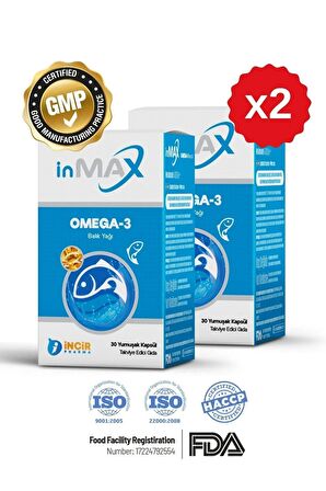 Omega-3 Dha - Epa 1000mg Form (2'Lİ KUTU) (İZLANDA) Soğuk Su Balık Yağı 30 Softgel