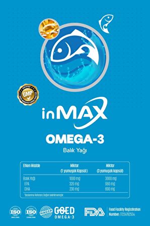 Omega-3 Dha - Epa 1000mg Triglisrid Form (İZLANDA) Soğuk Su Balık Yağı Içeren 30 Softgel Kapsül