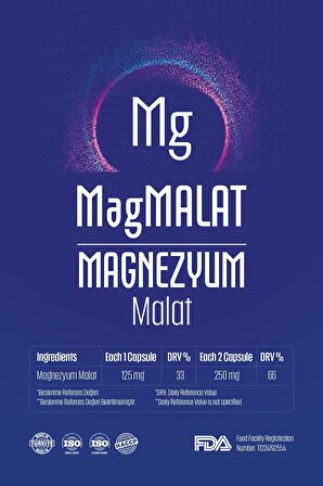 Magnezyum MALAT 250 Mg (60 KAPSÜL)