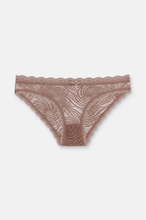 3'lü Dantelli Normal Bel Slip Külot