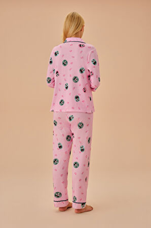 Suwen Panda Maskülen Pijama Takımı