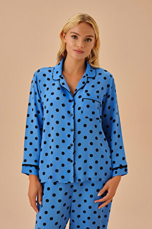 Suwen Blue Maskülen Pijama Takımı