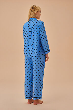Suwen Blue Maskülen Pijama Takımı