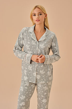 Suwen Griss Maskülen Pijama Takımı