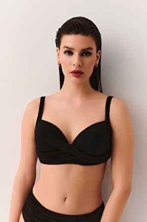 Suwen Önü Burgulu Toparlayıcı Bikini Üst