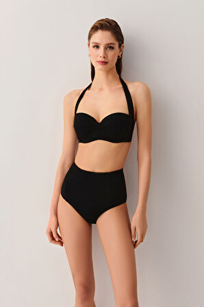 Suwen Kalın Bağcıklı Straplez Bikini Üst