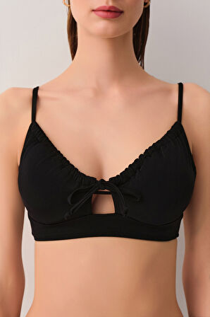 Suwen Balenli Körüklü Bralet Bikini Üst