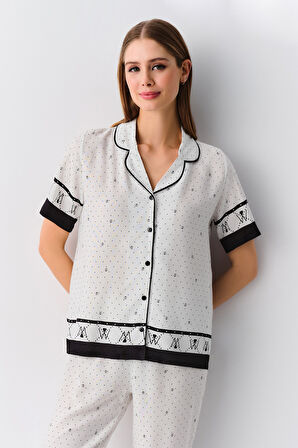 Suwen Monogram Maskülen Pijama Takımı