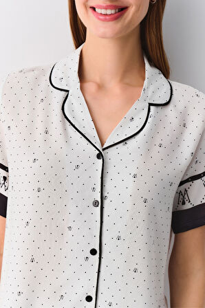Suwen Monogram Maskülen Pijama Takımı