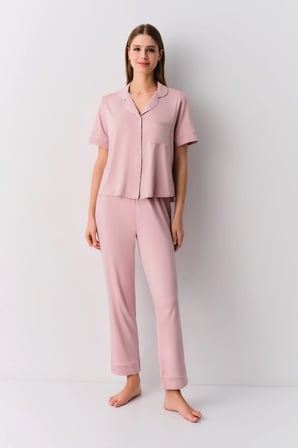 Misty Gömlek Yaka Pijama Takımı