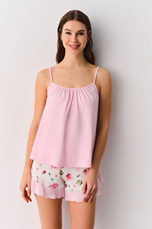Suwen Flora Şort Pijama Takımı