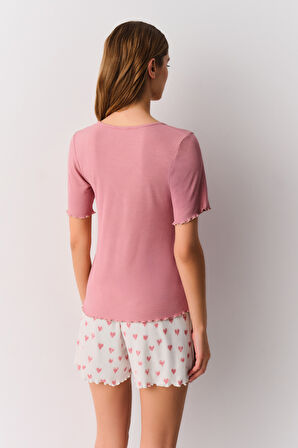 Suwen Soft Maskülen Şort Pijama Takımı