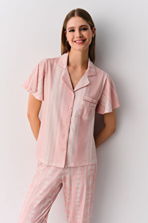 Suwen Lady Maskülen Pijama Takımı
