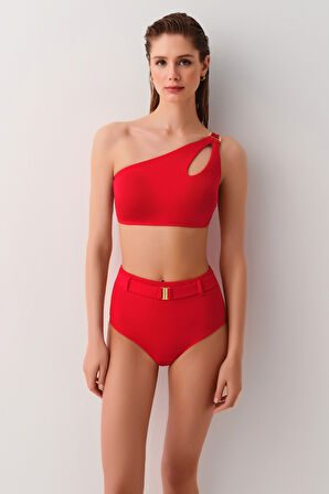 Suwen Tek Omuz Aksesuarlı Bralet Bikini Üst