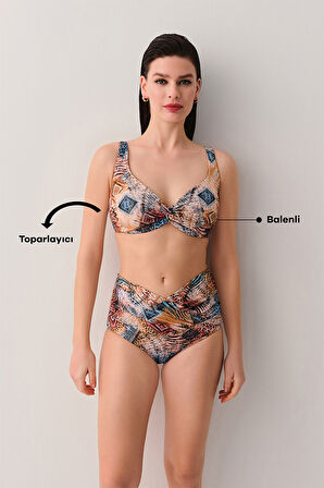 Suwen Freya Önü Burgulu Bikini Üst
