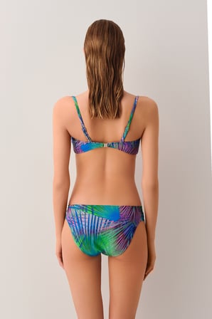 Suwen Palm Yanı Pileli Bikini Alt