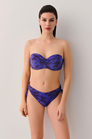 Suwen Bluebell Kalın Bağcıklı Straplez Bikini Üst