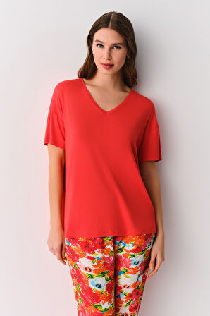 Suwen Reddish Pijama Takımı