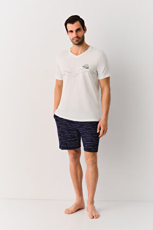 Suwen Sailor Erkek Şort Pijama Takımı