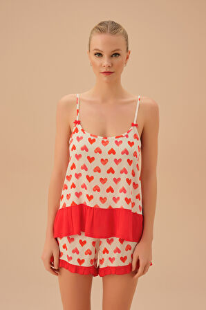 Suwen Heart Şort Pijama Takımı