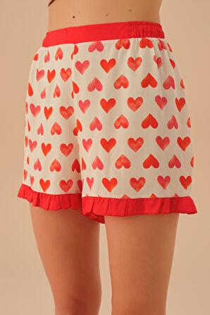 Suwen Heart Şort Pijama Takımı