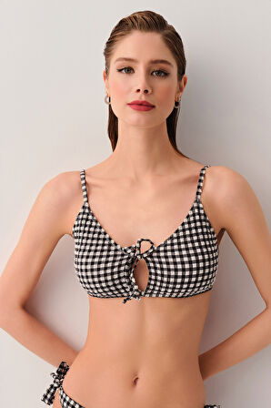 Suwen Chris Ön Bağcıklı Bralet Bikini Üst