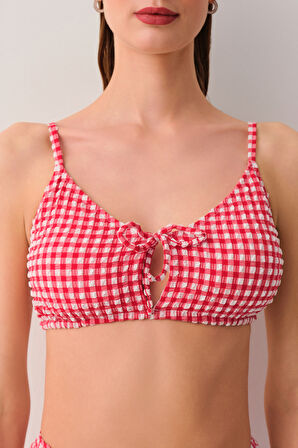 Suwen Chris Önü Bağcıklı Bralet Bikini Üst