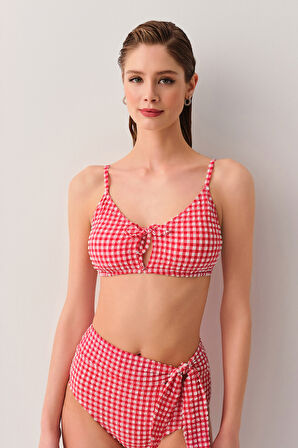 Suwen Chris Önü Bağcıklı Bralet Bikini Üst