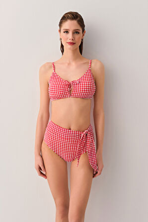 Suwen Chris Önü Bağcıklı Bralet Bikini Üst