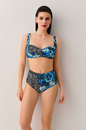 Suwen Azure Yüksek Bel Bikini Alt
