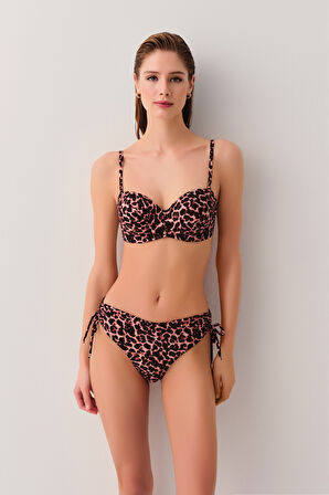 Suwen Leopard Diana Straplez Bikini Üst