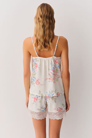Suwen Flower Şort Pijama Takımı